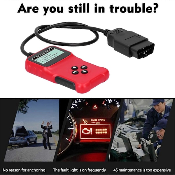 Bil OBD2 Diagnostisk Scanner Motorfejlsdetektor 5 Sprog Kode Læser V309 Værktøj