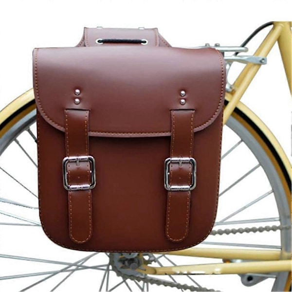 Retro Cykel Bagagebærer Taske Læder Bagagebærer Cykeltasker Bageste Sadelpind til Retro Cykel Sadel Bagagebærer Tilbehør