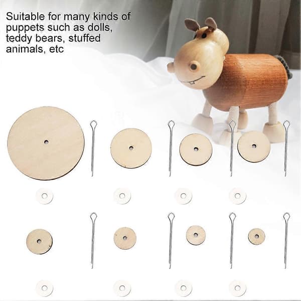 Træsamlingssæt til hjemmelavet bamse, roterbart DIY scrapbogsmateriale til håndværk