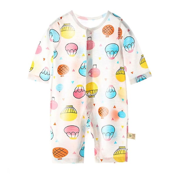 Søt småbarn Baby sommerklær Komfortable jenter Gutter Hjem Pyjamas Yttertøy Sky Blue 59cm