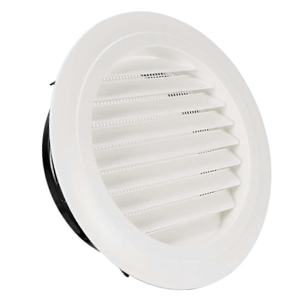 8 tums rund luftventil ABS Louver Gallerlock Vit Soffitventil med inbyggt flugskärmsnät för B