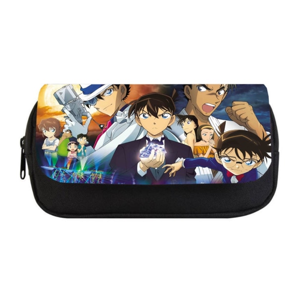 Student Case Anime Detective Conan Dubbel Blixtlås Case 5