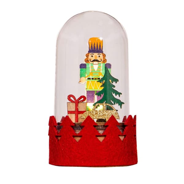 Julgransprydnader Jul LED Lysande Träprydnader Julklapp 6*6*11cm (D)