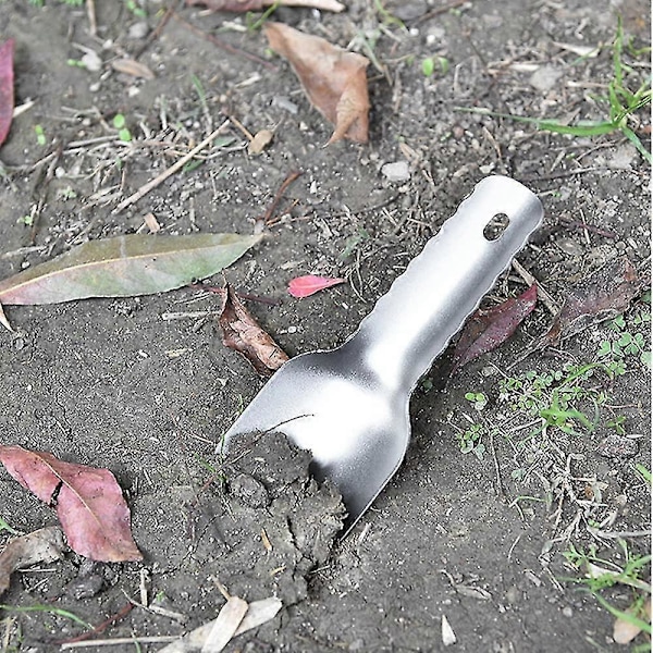 Håndspade, Lett Håndspade Trowel i Aluminiumlegering for Camping Fotturer Ryggsekktur Hagearbeid Sølvfarget 1 stk