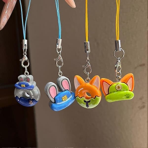 Zootopia Judy Nick Telefonrem Nyckelring för Alla hjärtans dag-present D