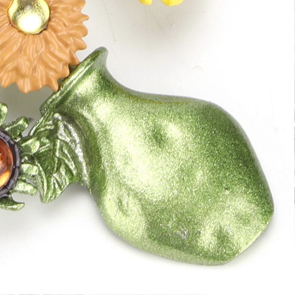 Solsikke Broche Revers Nål Plante Vase Blomst Simple Brocher Tilbehør til Kvinder