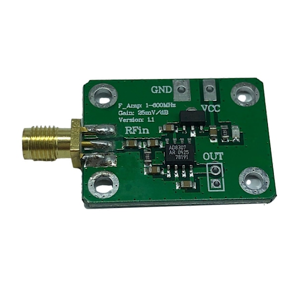 AD8307 RF Meter Logaritmisk Detektor Deteksjon 1-600MHz RF Detektor Meter