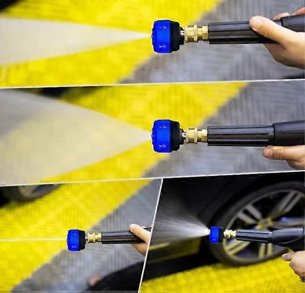 Munstycke för högtryckstvätt i rostfritt stål, 6-i-1 snabbväxling 1.4 hole outlet