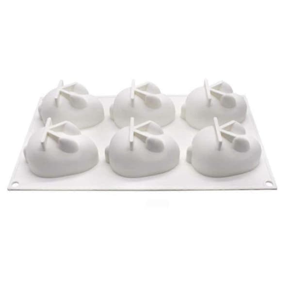6 Kanin Påskehare Silikoneform Chokolade Fondant Gelé Isbit Sæbeform