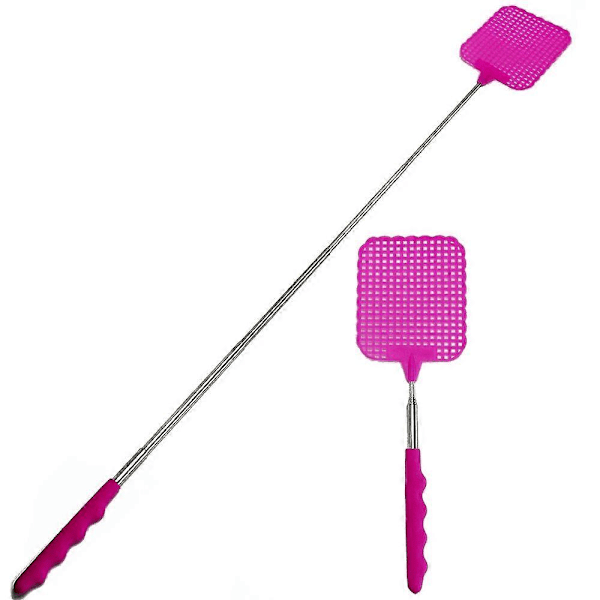 Kärpäslätkä Hyttyskärpästen hyönteislätkä teleskooppinen jopa 73 cm pinkki