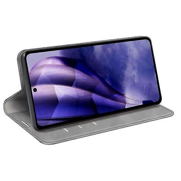 Kompatibelt Skal för HMD Skyline Fodral Plånboksfodral i Läder med Hudkänsla Grey