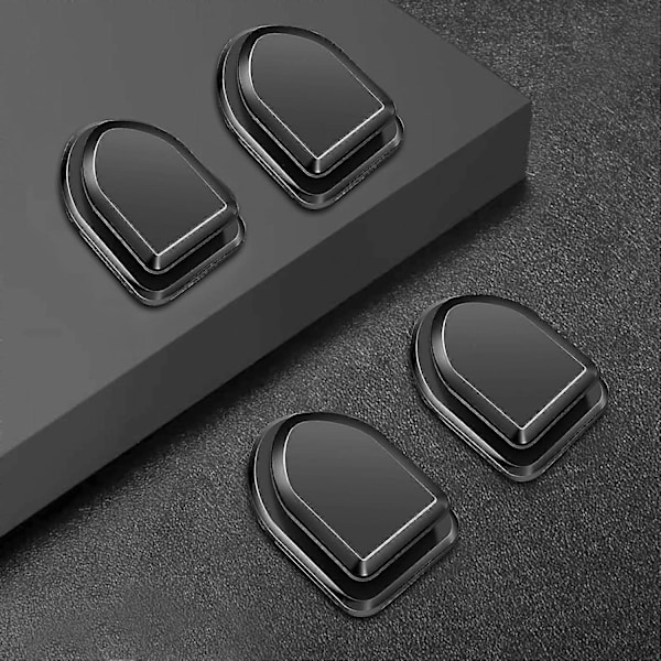 10 Stycken Självhäftande Bilkrokar Multifunktionella Självhäftande Mini Bilkrokar Mini Bilinstrumentbräda Krok för Nycklar, USB-kablar, Hörlurskablar, Svart