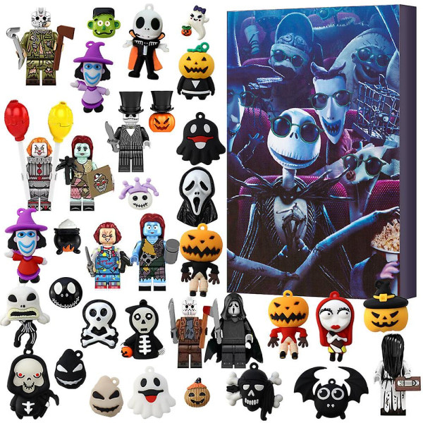 Adventskalender 2023 Spökfestival Spök-skräckkalender Blind Box Skräcknatt Halloween 24 Adventsnedräkning Halloween Blind Box style 5