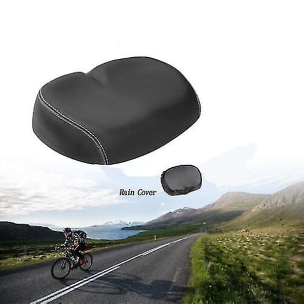 Extra Bred Bekväm Cykelsadel Stor Mjuk MTB Cykelsadel Gel Sportig Vaddering