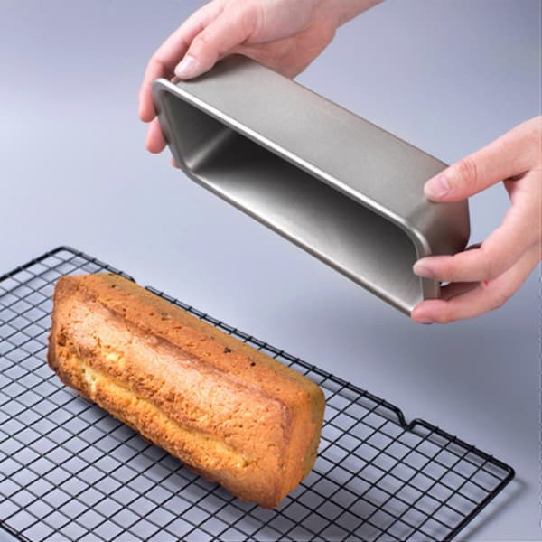 4 st Aluminiumlegering Limpa Form Rektangulär Non-Stick Brödformar Köksmatplats Bar S