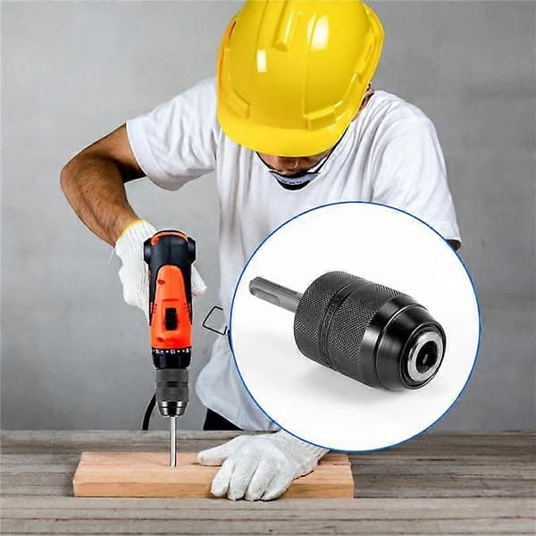 2-13MM Nøglefri Borepatron med SDS Plus Adapter, 1/2-20UNF Slagborepatron Skifteadapter Con