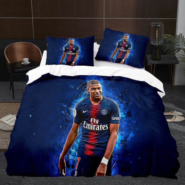 Pelaaja K2# 3d Kolmiosainen Setti Koko Jalkapallosarja C Ronaldo Peitonpäällinen Kodintekstiili 220cm