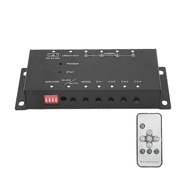 Mobil Digital Video Splitter 4 Kanal Mini Video Splitter 720P til Busser Lastbiler Både Yachts Køretøj Video Splitter