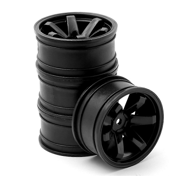 4 kpl 1/10 On-Road Drift -auto 52x26 mm pyörän napa 1,9 tuuman kiipeilyauton pyörän vanne TT02:lle, musta