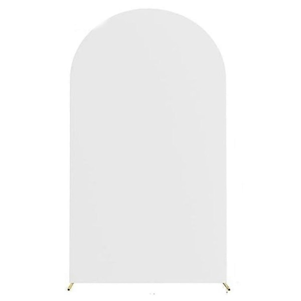5FT 65x150cm U-Formet Bakgrunnsbue Ramme Stativ Elastisk Trekk for Bryllupsseremoni Bursdagsfest White