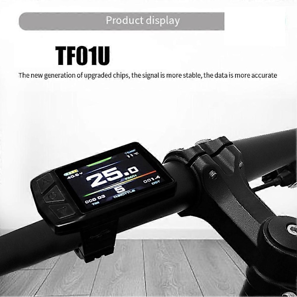 Ebike Display til KT TF01U 24V 36V 48V Intelligent Farverig LCD Meter Vandtæt SM Stik Elect