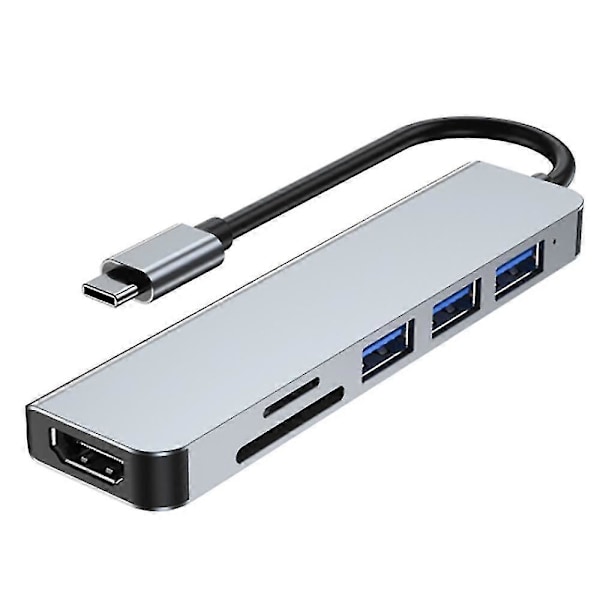 Usb C Hub Multiport Adapter - 6 I 1 Usb C Til Multiport Adapter