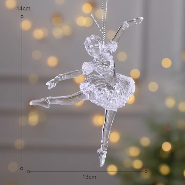 15 cm Jul Snöflinga Julgransdekorationer Noel Kristall Ren Krans Hängande Ornament God Jul Dekor För Hemmet 2023 F