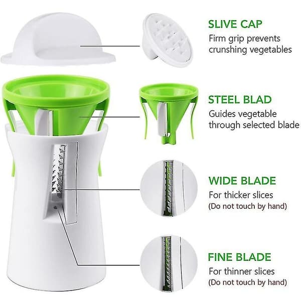 Kraftig spiralizer grønnsakskutter grønnsaksspiral kutter squash pasta nudler spaghettimaker