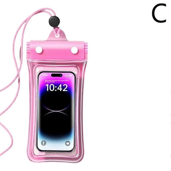 Vanntett telefonpose Undervannsfutteral Universal Tørrpose Mobil Dykk Pink