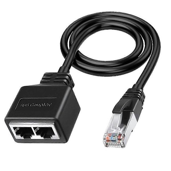LAN Ethernet -sovitin RJ45 uros - 2 naarasjakaja RJ45 1 - 2 Ethernet LAN -verkkosovitin kaapeli