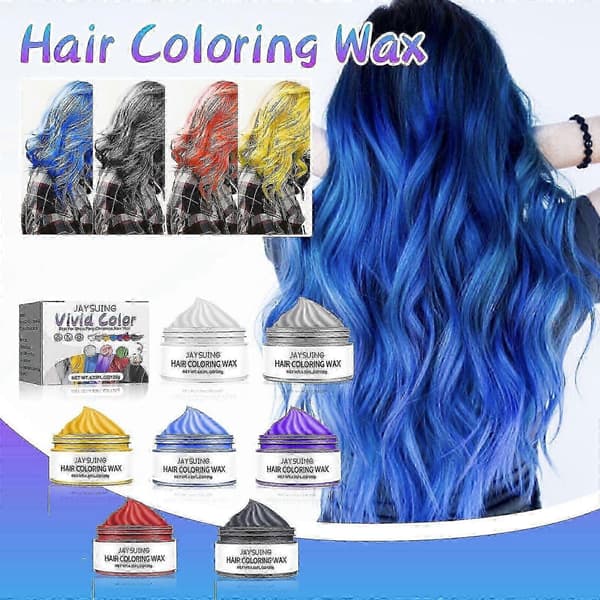 Jaysuing Hårcreme Mild Og Nem At Farve Trendy Multi-Farve Hårcreme Blue