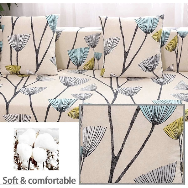 Elastiske sofatrekk Stretch sofatrekk Jacquard 2-seters sofatrekk Blomstermønster