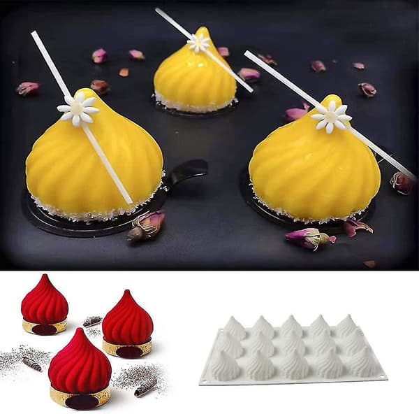 15-hulrom Russisk Eventyrform Kake Silikonform 3d Kakeformer Cupcake Silikon
