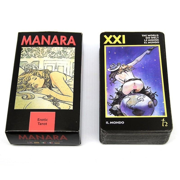 Manara Tarotkortstokk Bordorakel Spådom Skjebne Engelsk Brettspill Spillekort Selskap 78pcs tt17