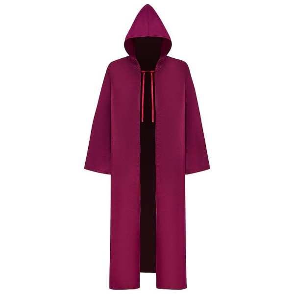 Halloween Robe Cosplay Kostume Star Wars Jedi Knight Cape Cloak Kostume wine red M