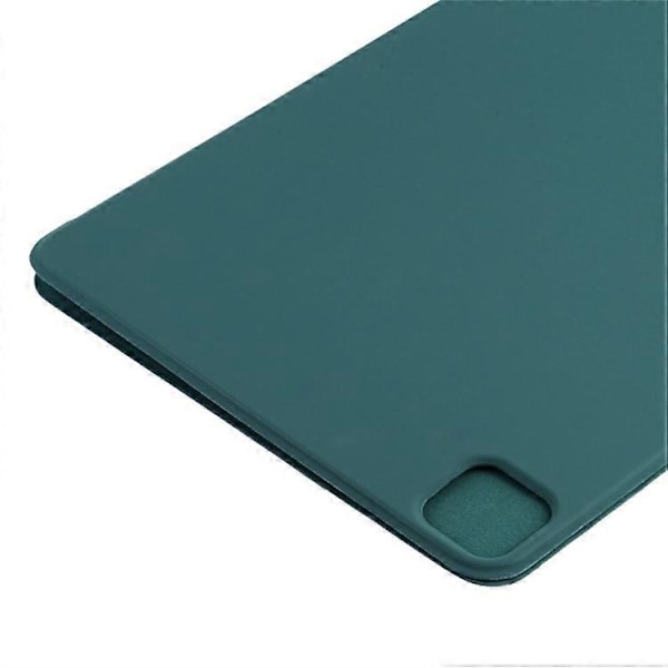 Kompatibelt Fodral för iPad Pro 11 (2024) PU Läder Tri-fold Ställ Magnetisk Stängning Tablet Skydd DarkGreen