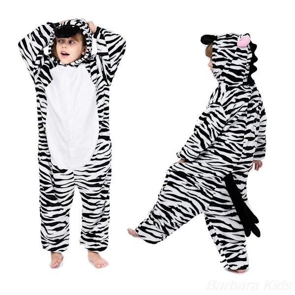 Børne Onesies Kigurumi Til Børn Pijama Baby Dreng Pige Hjemmetøj Pyjamas Anime Cosplay Kostume Vinter Flanel Hætte Jumpsuit-a 95-110CM
