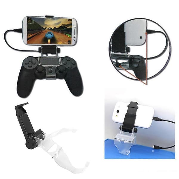 Telefonklemmeholder til PS4-controller - Justerbar mobilspilmontering