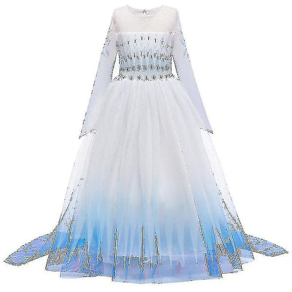 Flickor Frozen Drottning Elsa Prinsessa Klänning Fest Födelsedag Bal Klänning_y