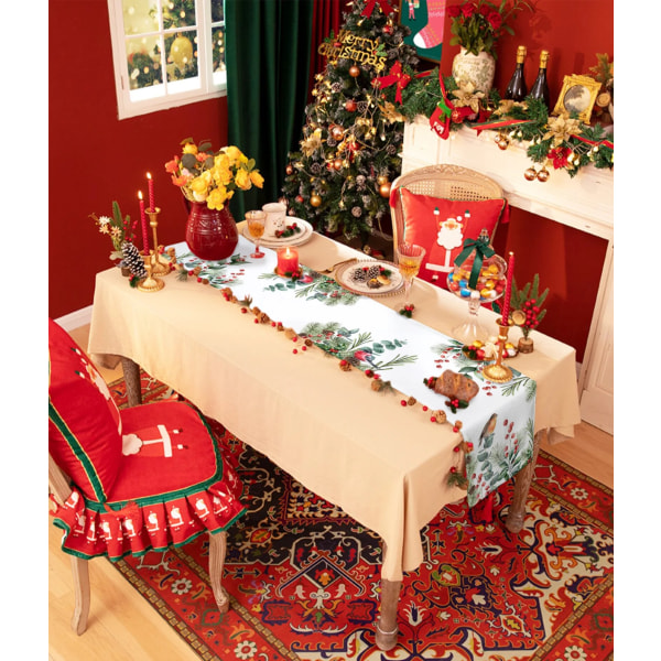Juletre bordløper Hjem spisestue dekorasjon duk bryllup ferie fest bordløper 46x183cmTable Runner