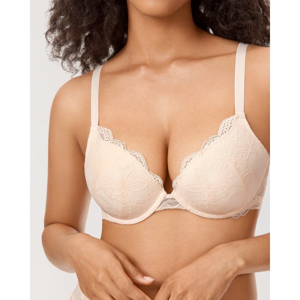 Naisten Push Up Pitsiliivit, Plus-koko, Syvä V-aukko Opal Gray06 A