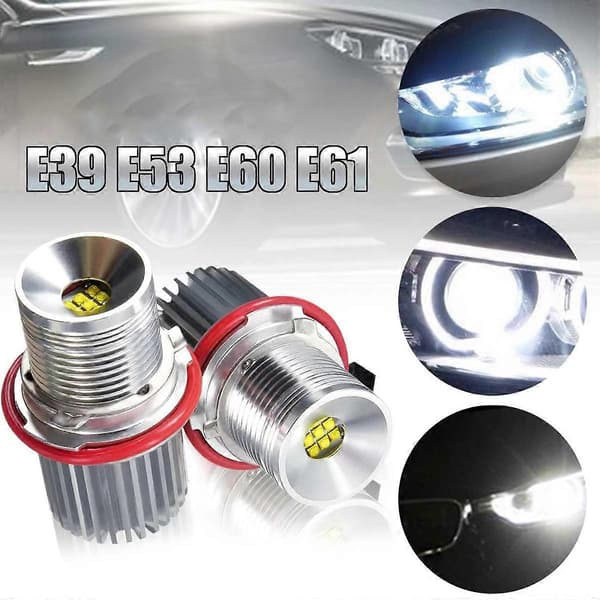 2 stk. 45W Hvide LED Bil Angel Eyes LED Marker HALO Ring Lys Pære Forlygtepære til - E39 E53 E60