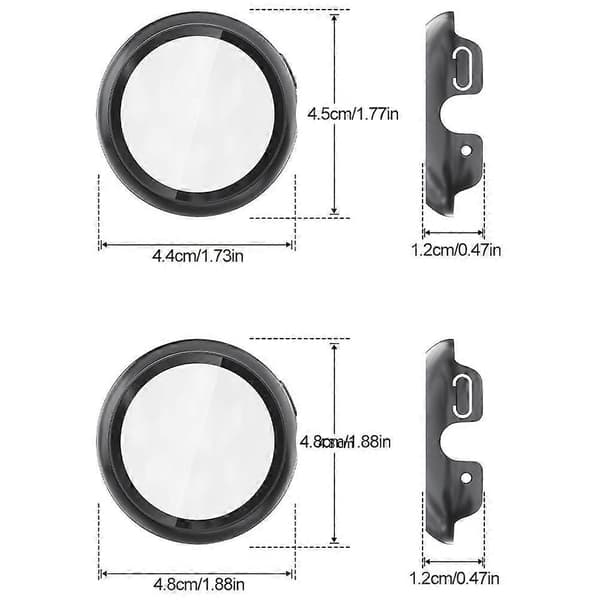 Google Pixel Watch 4 -kotelo - PC + karkaistu lasisuoja - 41mm 45mm black 41mm