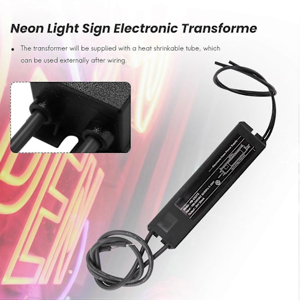 Neon Lys Skilt Elektronisk Transformer Strømforsyning Hb-C02Te 3Kv 30Ma 5-25W Passer til Alle Størrelser Af Gl
