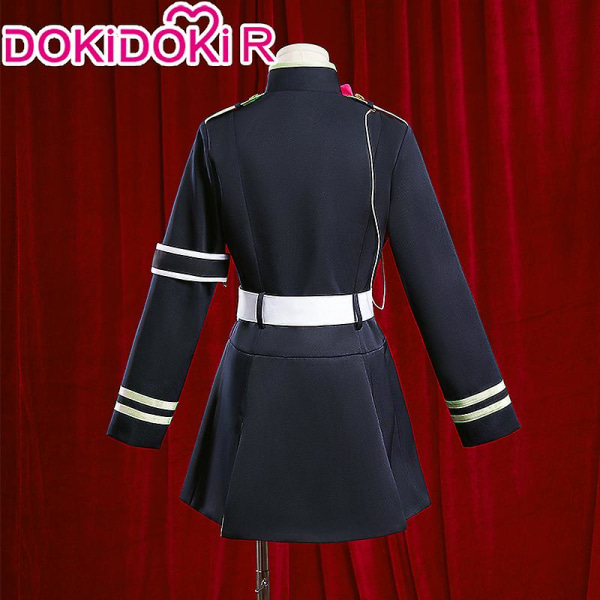Anime Seraph Of The End Hiiragi Shinoa Cosplay Kostym Halloween Outfit Komplett Set Uniform Wig M