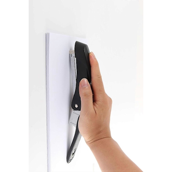 Enkel bordsstapler med klammer, kontorsbordsstapler, lättlastad ergonomisk bordsstapler