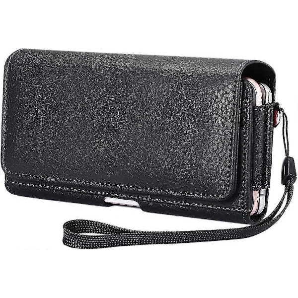 Dobbelt Horisontal Bælteclips Hylster 2 Mobiltelefon Lomme Etui Holder til iPhone XR / X /Xs Max /8 Plus