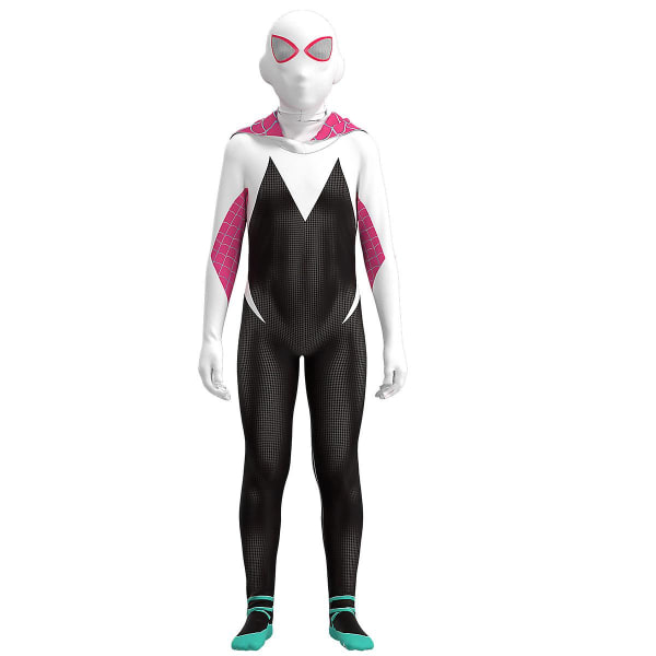 Gwen Spiderman Bodysuits för barn Barns semesterkostymer Miss Halloween Cosplay kostymer 140