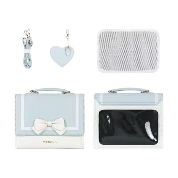 Japanilainen läpinäkyvä kädessä pidettävä crossbody-laukku, monipuolinen tyttöjen päivittäinen pieni olkalaukku Sky Blue