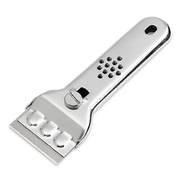 Skrape, keramisk platetoppskrape, glasskrape, for keramisk platetopp, induksjonsplatetopp, bil, glass, speil, klistremerke, rengjøring (rustfritt stål)
